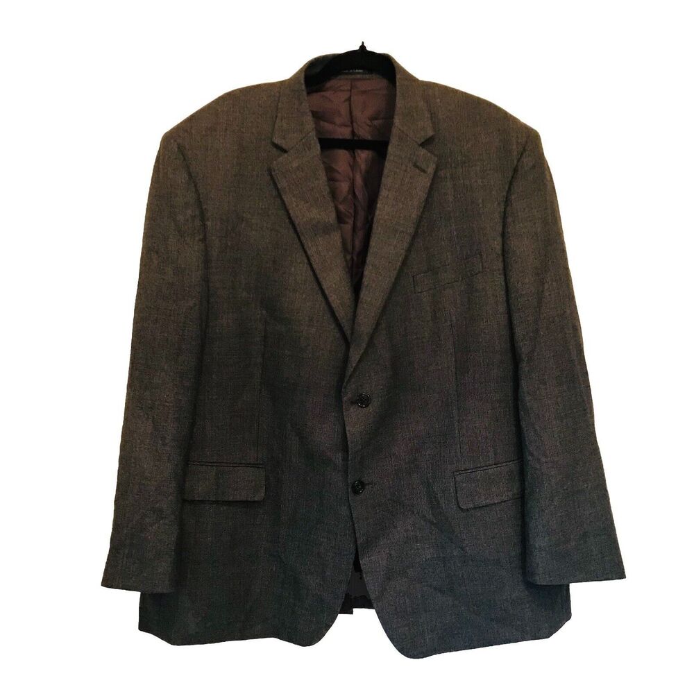 Lauren Ralph Lauren Blazer Suit Jacket Grey 2 Button 100% Wool Men 48R